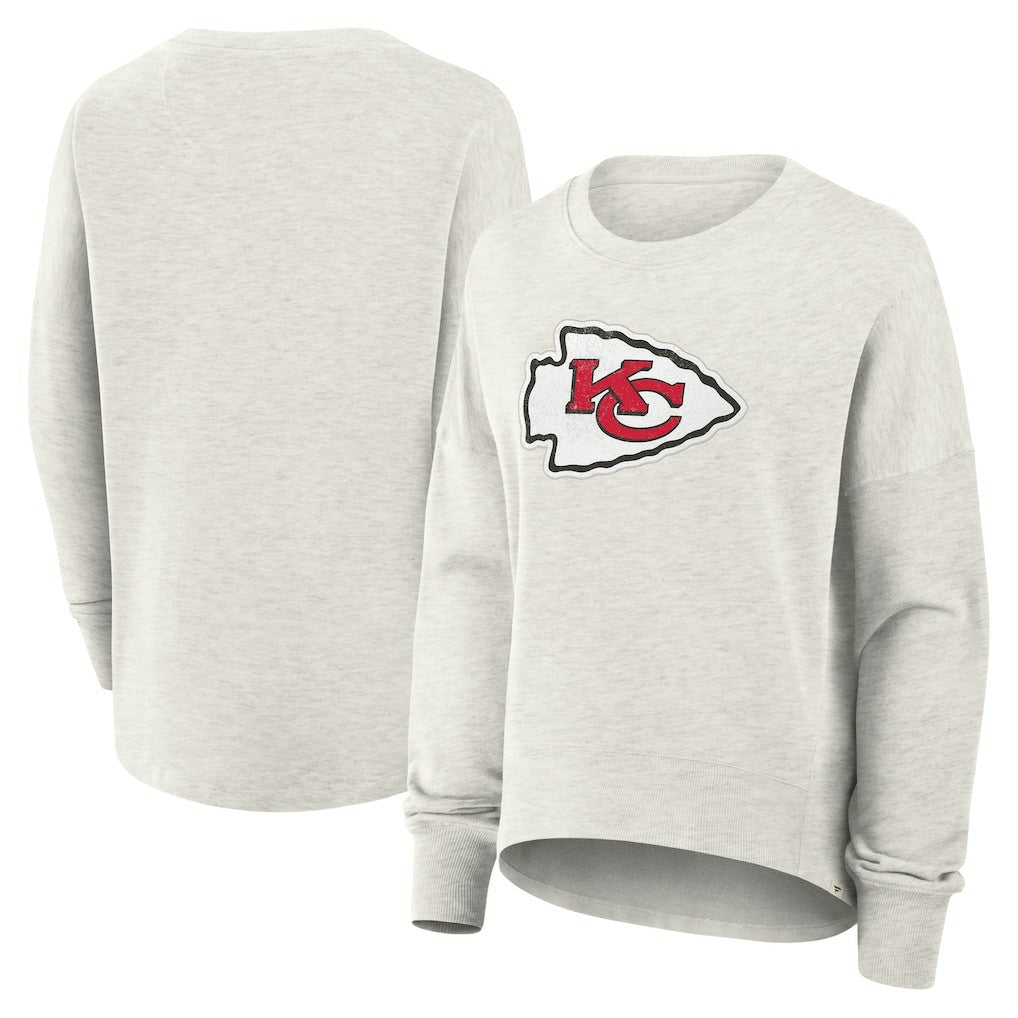 Kansas City Chiefs Women's Oversized Hometown Pullover Sweatshirt - Heather Gray - Fanatics