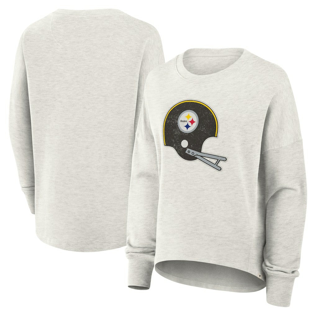 Pittsburgh Steelers Women's Oversized Hometown Pullover Sweatshirt - Heather Gray - Fanatics