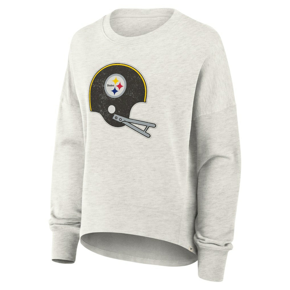 Pittsburgh Steelers Women's Oversized Hometown Pullover Sweatshirt - Heather Gray - Fanatics