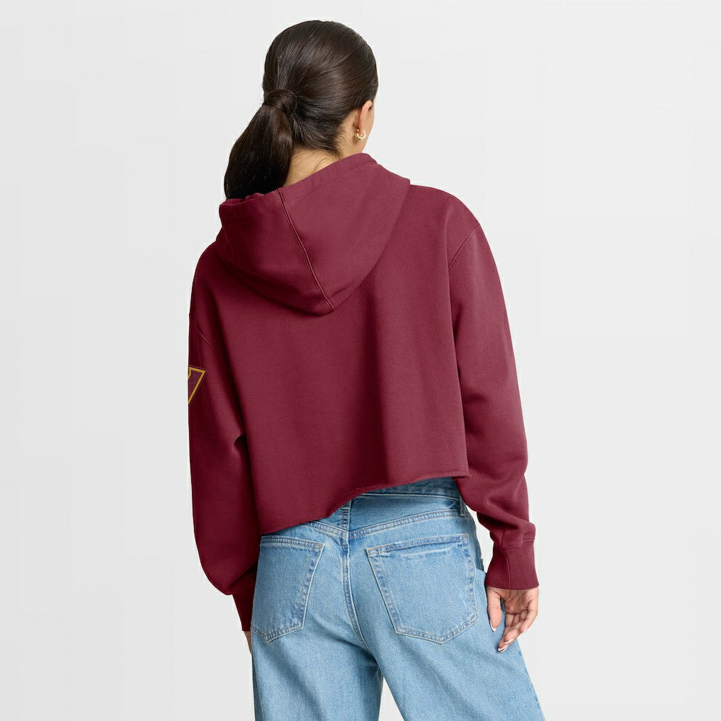 Washington Commanders Women's Oversized Hometown Heritage Cropped Hoodie - Burgundy - Fanatics