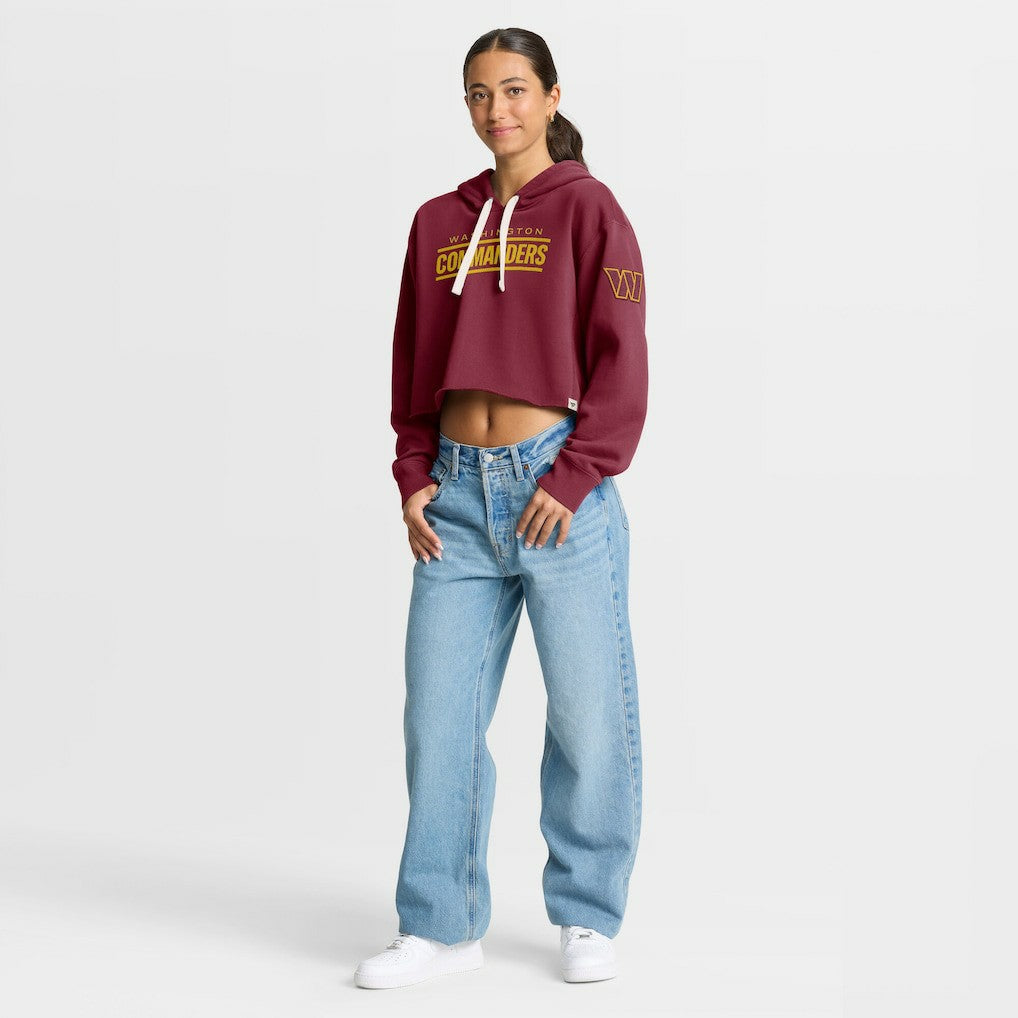 Washington Commanders Women's Oversized Hometown Heritage Cropped Hoodie - Burgundy - Fanatics