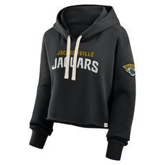Jacksonville Jaguars Women's Oversized Hometown Heritage Cropped Hoodie - Black - Fanatics