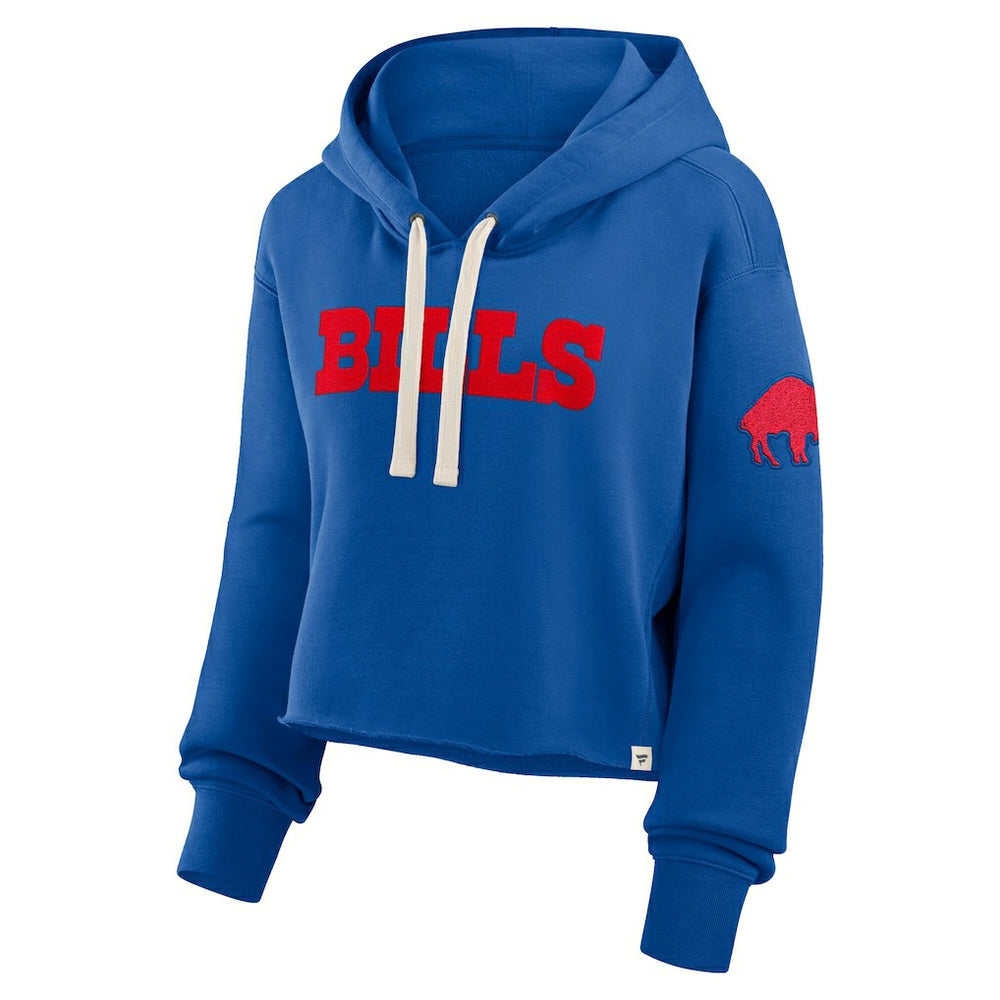 Buffalo Bills Women's Oversized Hometown Heritage Cropped Hoodie - Royal - Fanatics