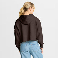 Cleveland Browns Women's Oversized Hometown Heritage Cropped Hoodie - Brown - Fanatics