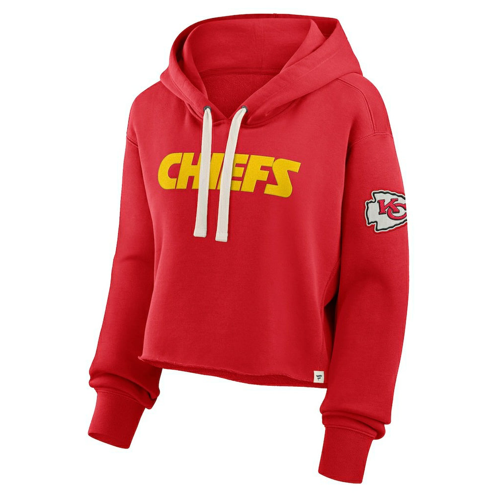 Kansas City Chiefs Women's Oversized Hometown Heritage Cropped Hoodie - Red - Fanatics