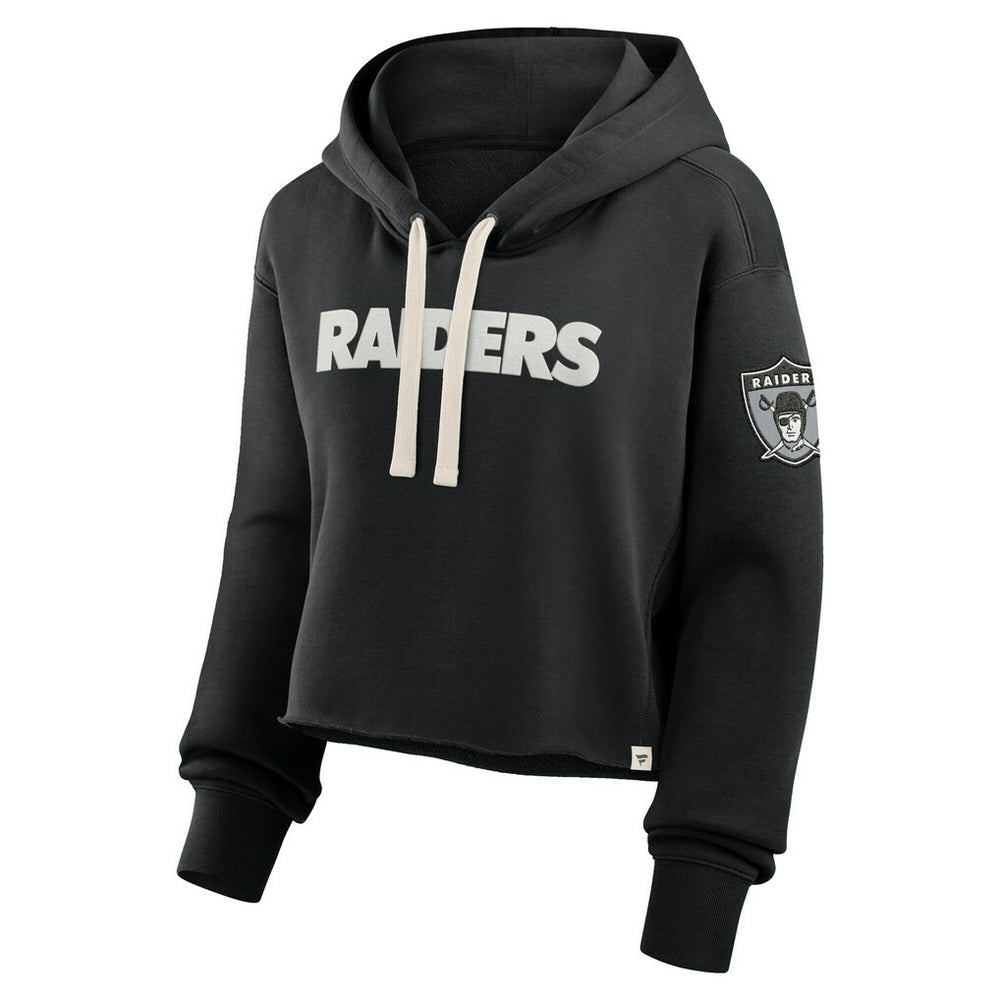 Las Vegas Raiders Women's Oversized Hometown Heritage Cropped Hoodie - Black - Fanatics