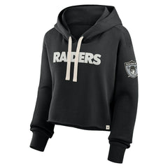 Las Vegas Raiders Women's Oversized Hometown Heritage Cropped Hoodie - Black - Fanatics