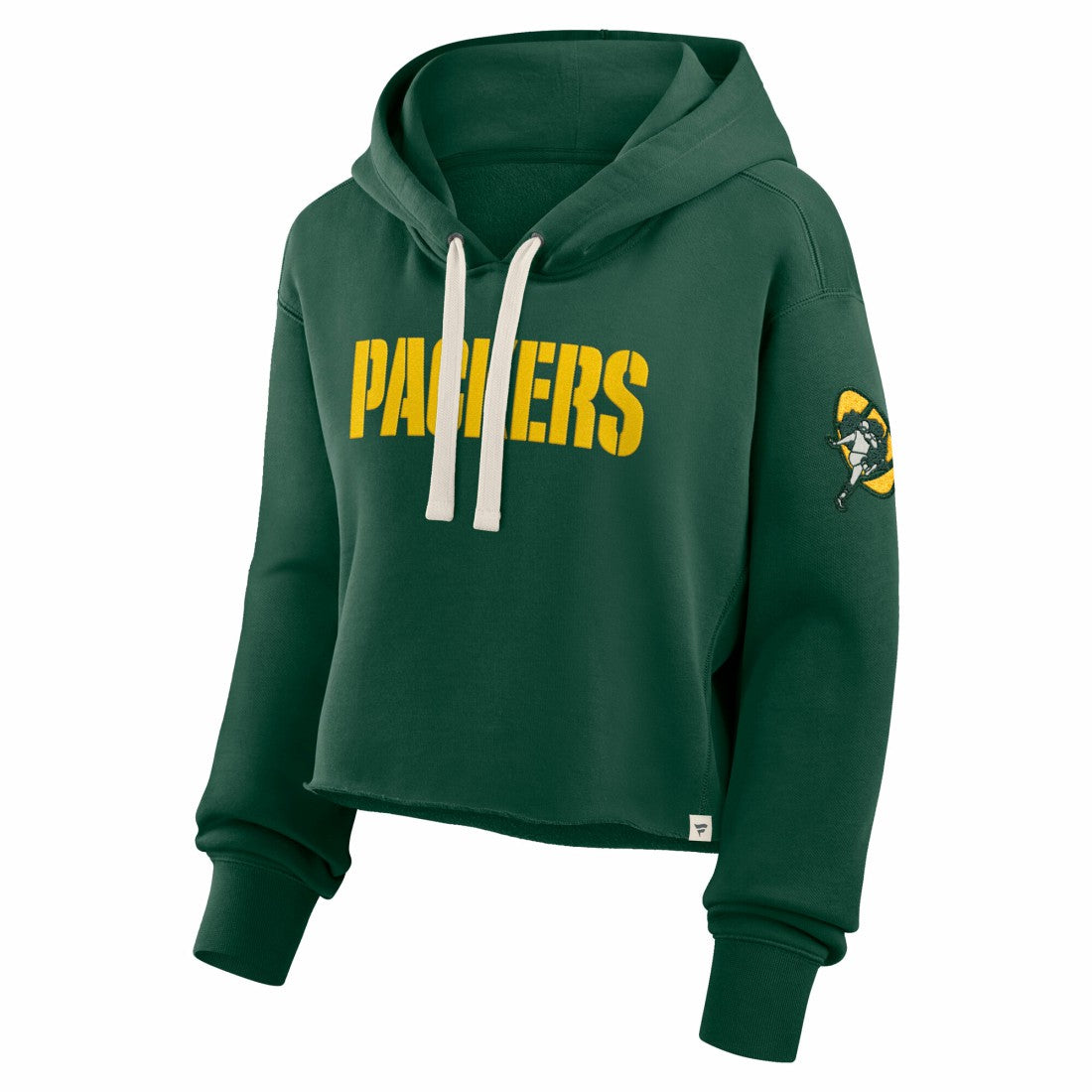 Green Bay Packers Women's Oversized Hometown Heritage Cropped Hoodie - Green - Fanatics