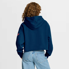 Houston Texans Women's Oversized Hometown Heritage Cropped Hoodie - Navy - Fanatics