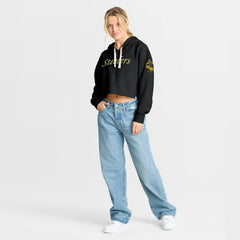 Pittsburgh Steelers Women's Oversized Hometown Heritage Cropped Hoodie - Black - Fanatics