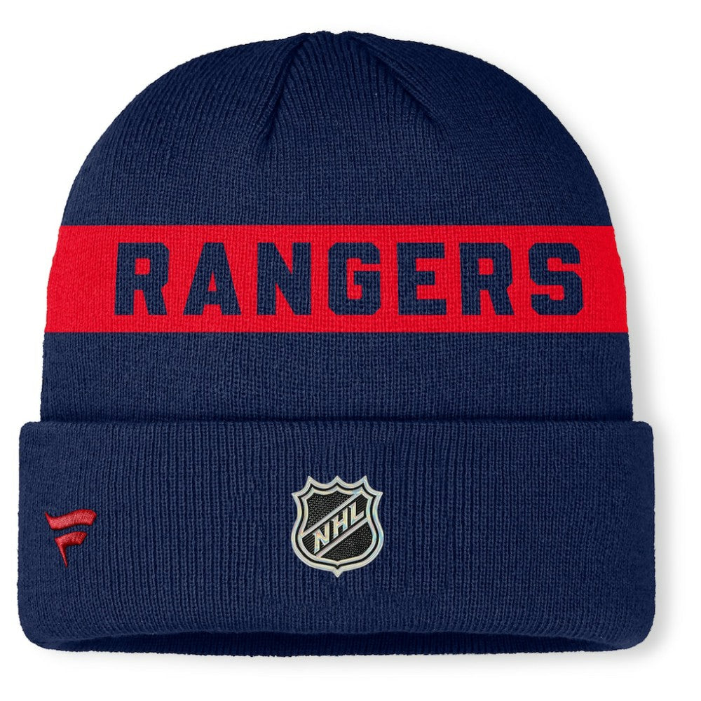 New York Rangers Fanatics Authentic Pro Rink Cuffed Knit Hat - Navy | Fanatics discount