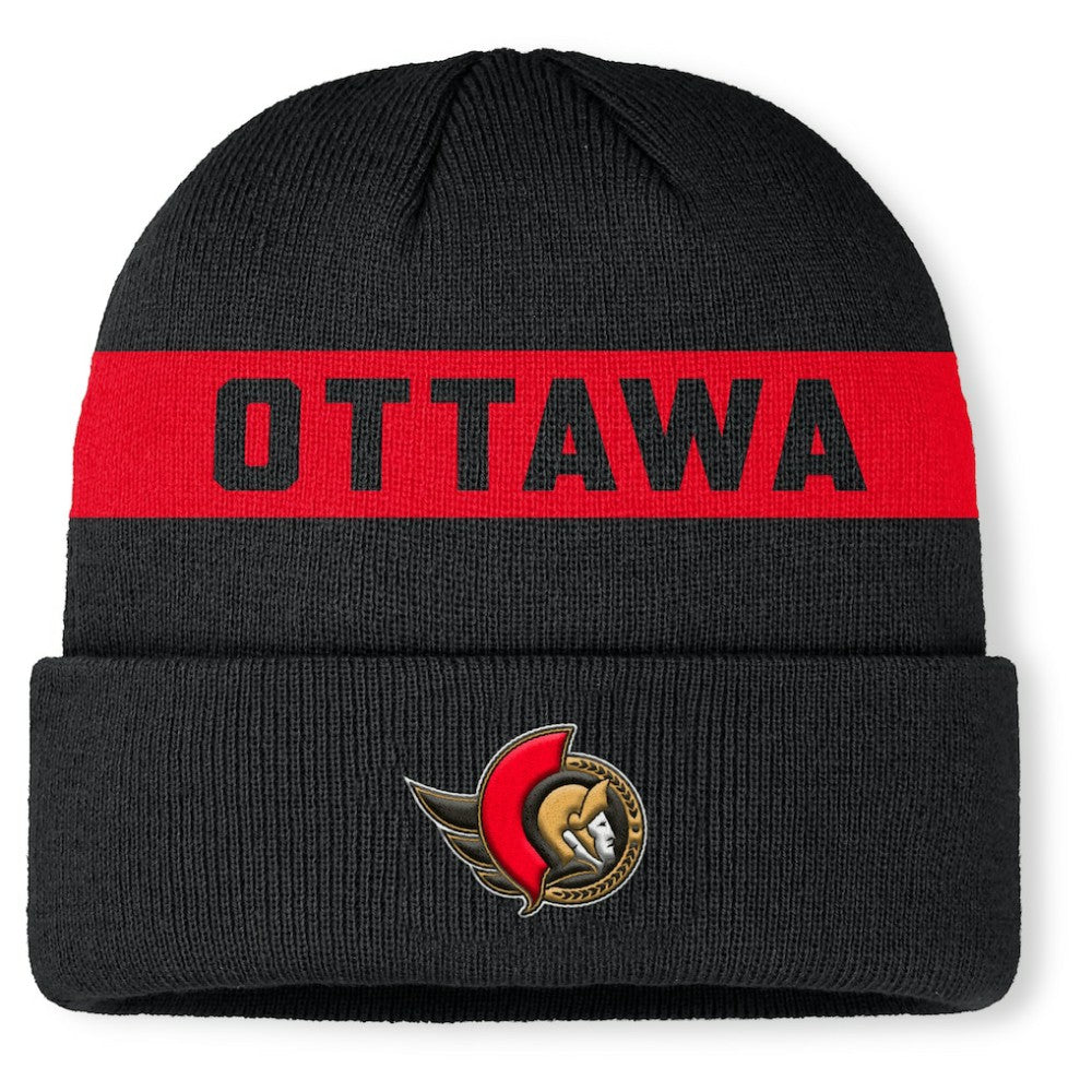 Ottawa Senators Fanatics Authentic Pro Rink Cuffed Knit Hat - Black | Fanatics near me