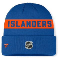 New York Islanders Fanatics Authentic Pro Rink Cuffed Knit Hat - Royal | Fanatics Lifestyle