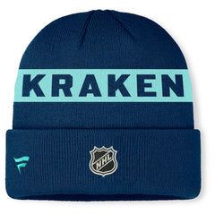 Seattle Kraken Fanatics Authentic Pro Rink Cuffed Knit Hat - Deep Sea Blue | Fanatics sale