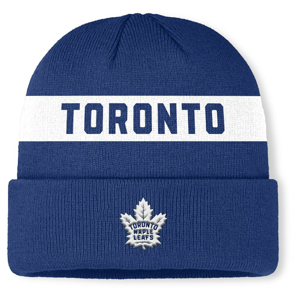 Toronto Maple Leafs Fanatics Authentic Pro Rink Cuffed Knit Hat - Blue | Fanatics sale