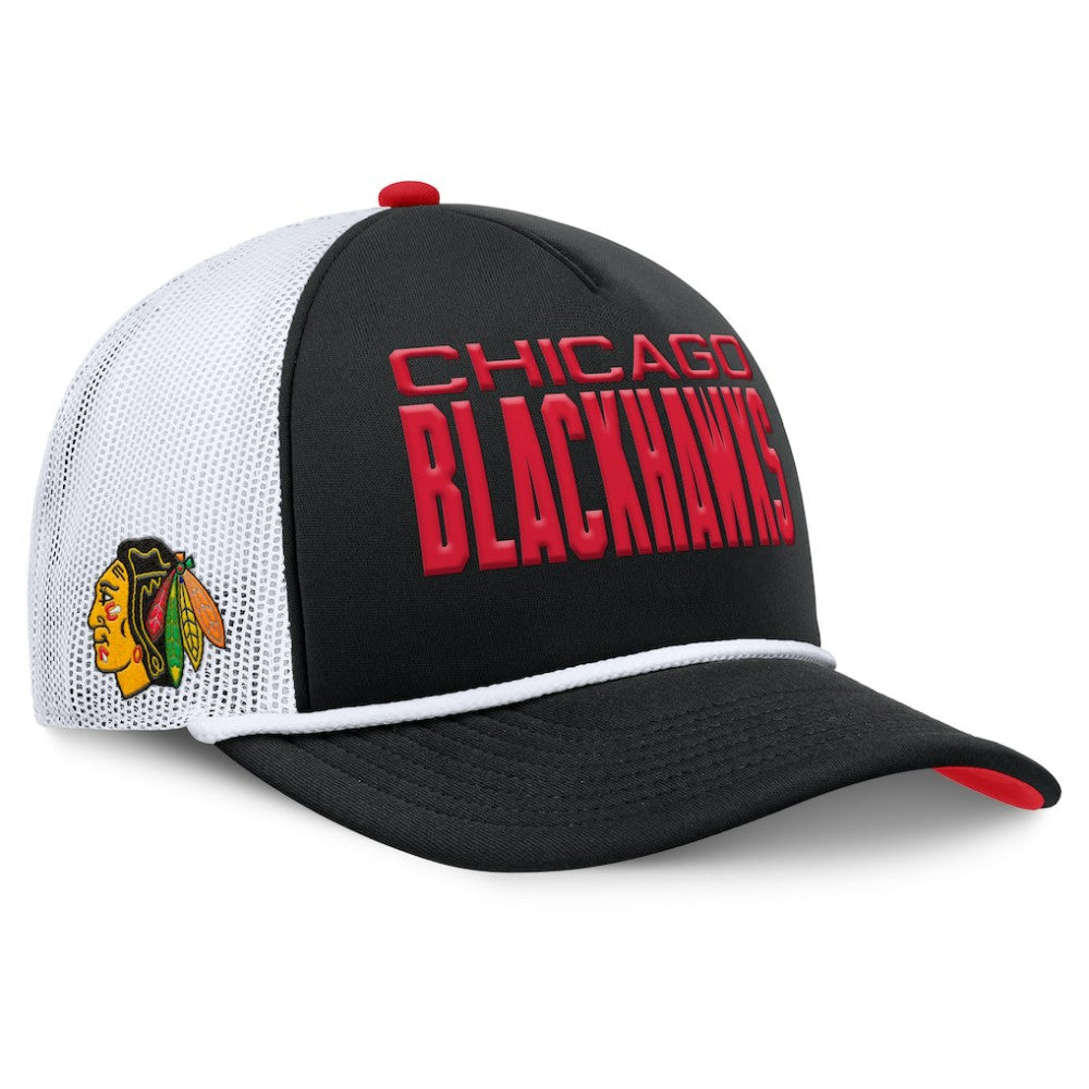 Chicago Blackhawks Fanatics Authentic Pro Rink A-Frame Adjustable Hat - Black/White | Fanatics on sale