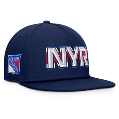 New York Rangers Fanatics Authentic Pro Rink Team Code Snapback Hat - Navy | Fanatics Lifestyle