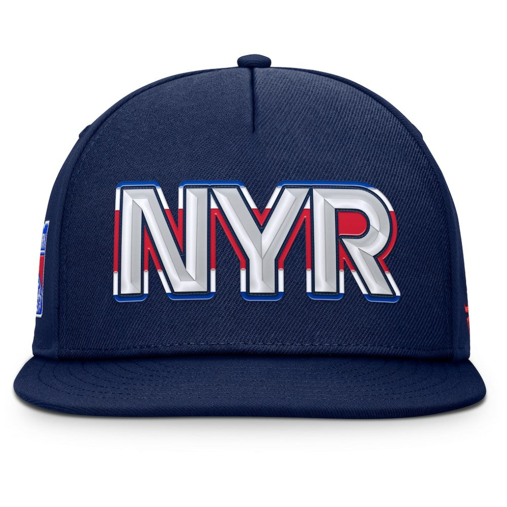 New York Rangers Fanatics Authentic Pro Rink Team Code Snapback Hat - Navy | Fanatics Lifestyle