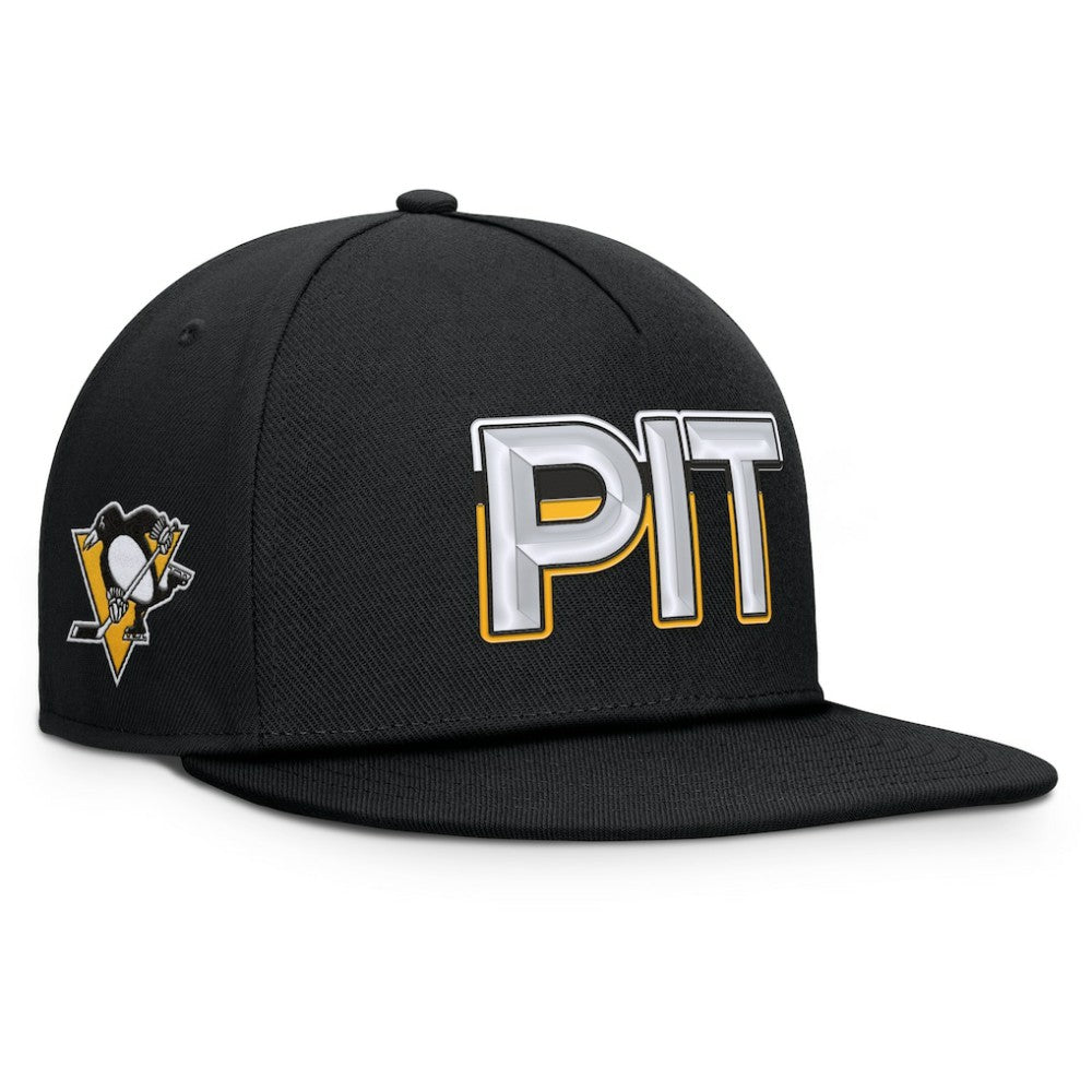 Pittsburgh Penguins Fanatics Authentic Pro Rink Team Code Snapback Hat - Black | Fanatics near me
