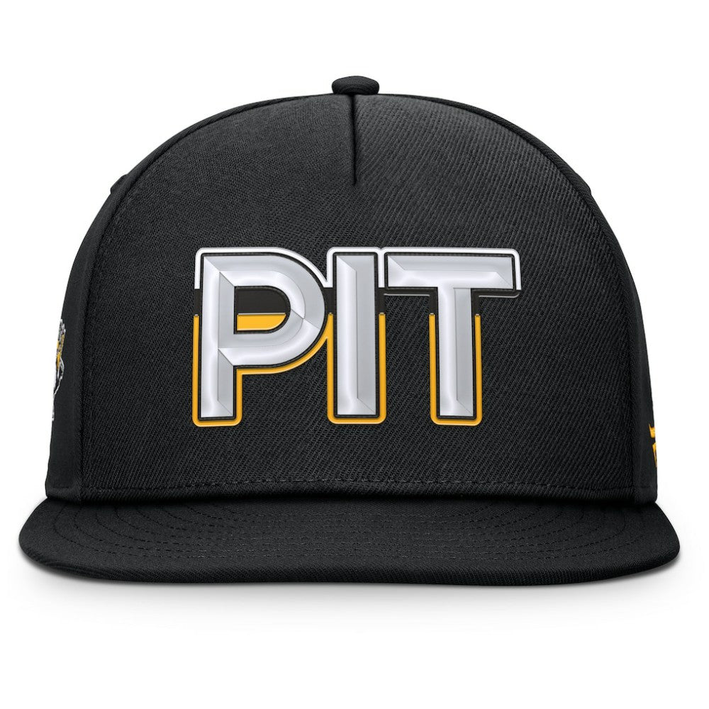Pittsburgh Penguins Fanatics Authentic Pro Rink Team Code Snapback Hat - Black | Fanatics near me