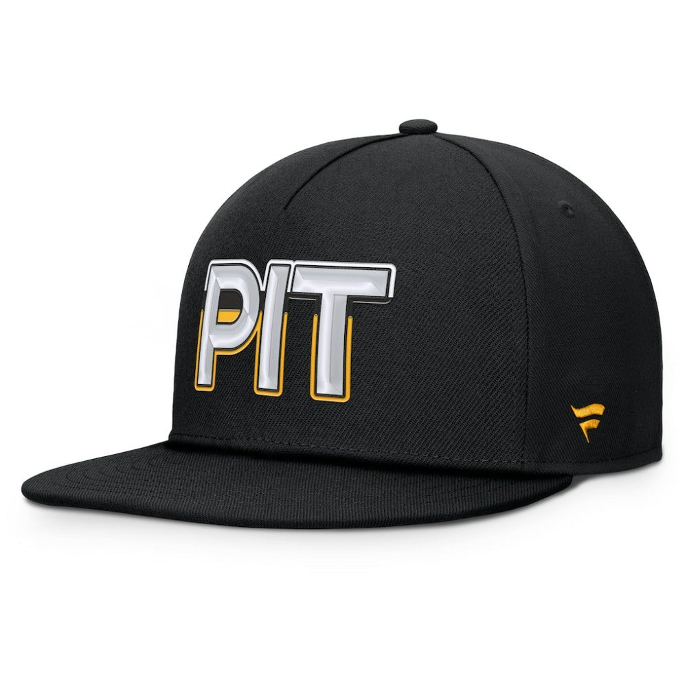 Pittsburgh Penguins Fanatics Authentic Pro Rink Team Code Snapback Hat - Black | Fanatics near me