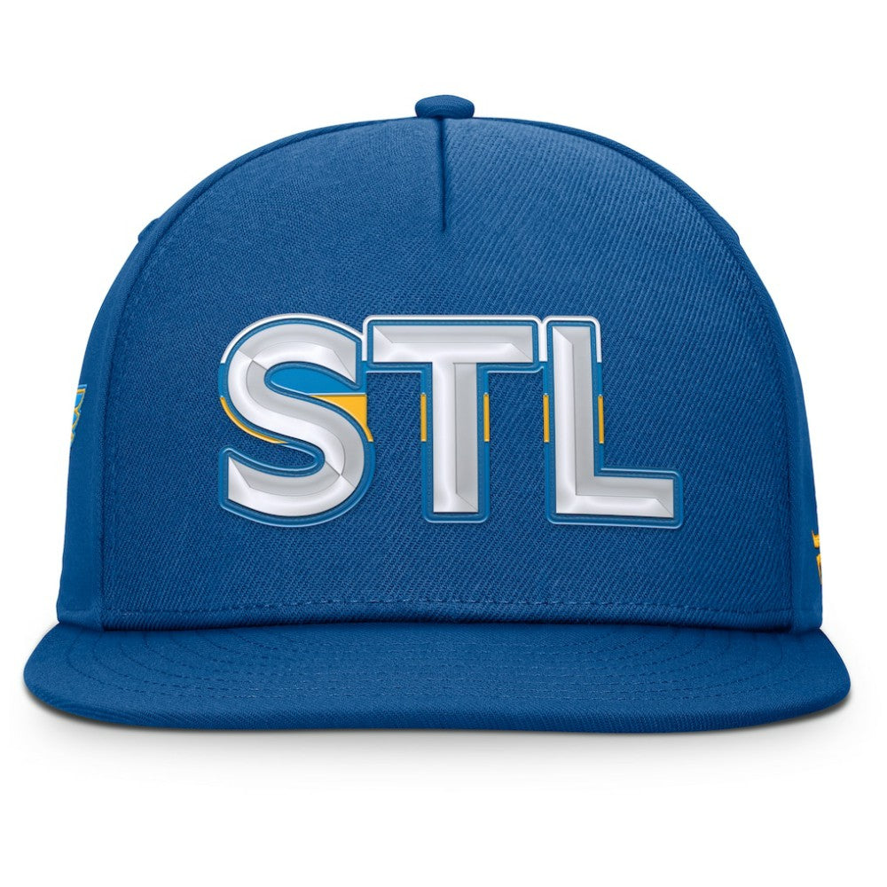 St. Louis Blues Fanatics Authentic Pro Rink Team Code Snapback Hat - Blue | Fanatics sale