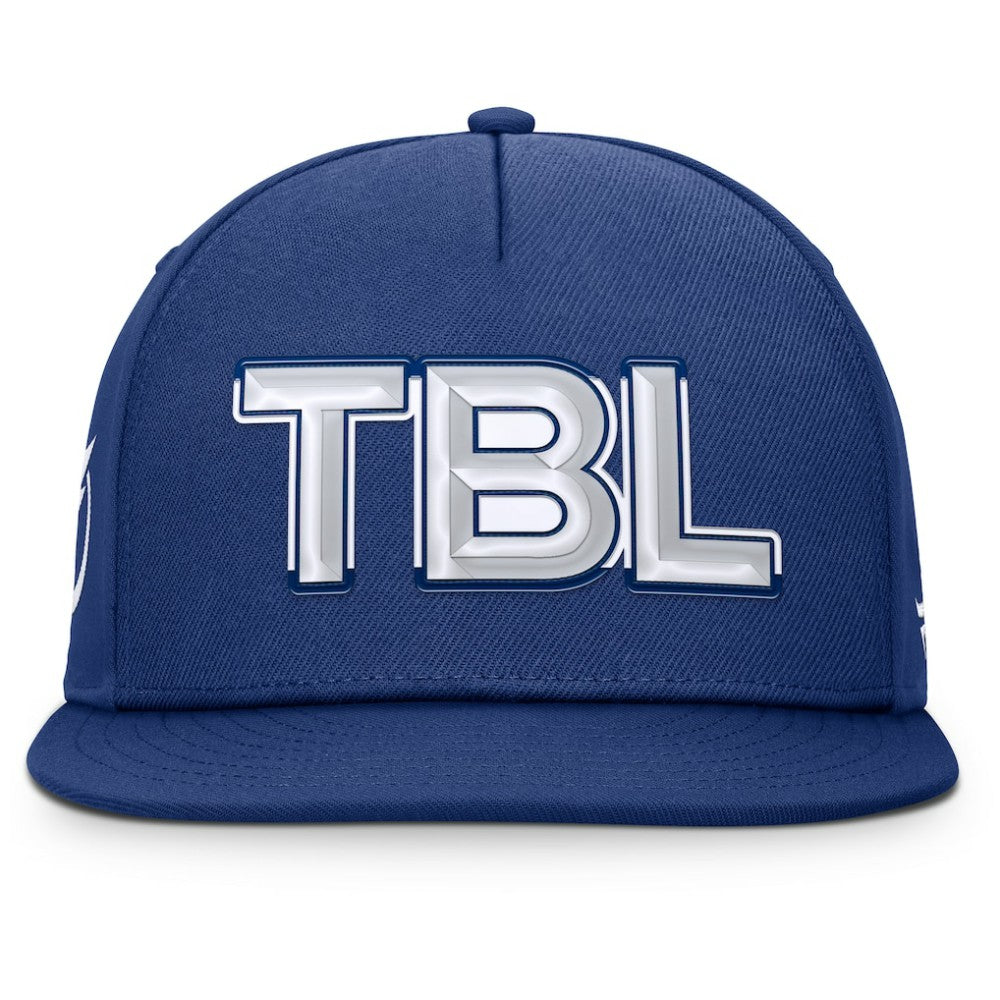 Tampa Bay Lightning Fanatics Authentic Pro Rink Team Code Snapback Hat - Blue | Fanatics near me