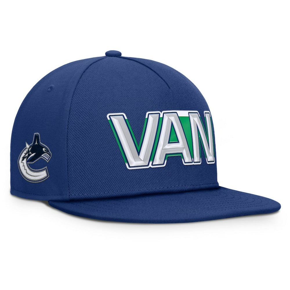 Vancouver Canucks Fanatics Authentic Pro Rink Team Code Snapback Hat - Blue | Fanatics on sale