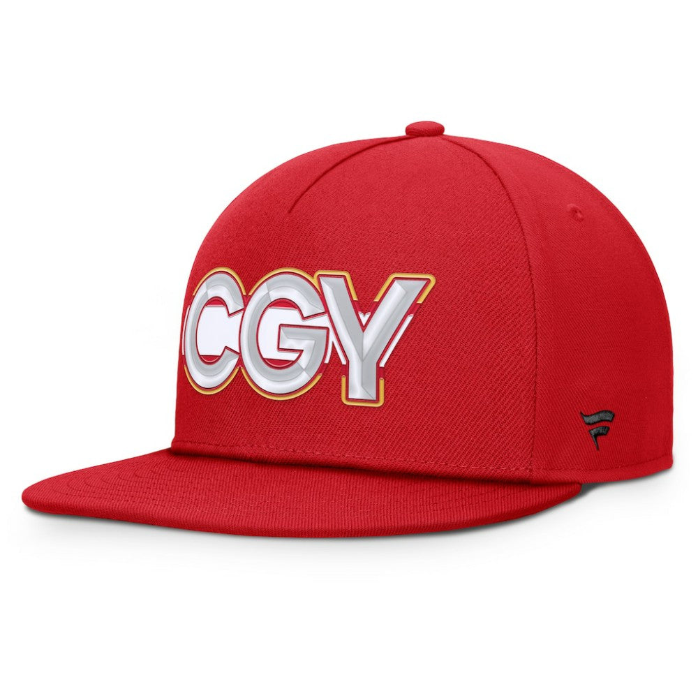 Calgary Flames Fanatics Authentic Pro Rink Team Code Snapback Hat - Red | Fanatics discount