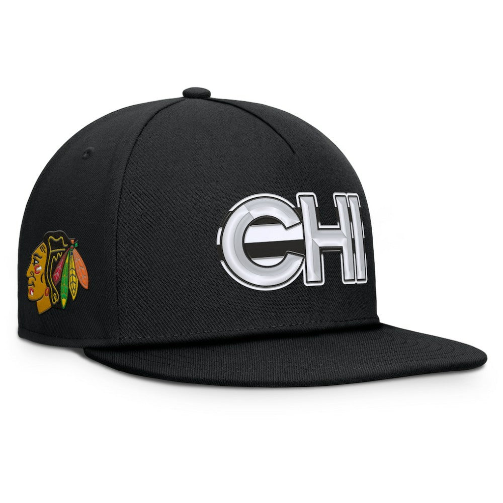 Chicago Blackhawks Fanatics Authentic Pro Rink Team Code Snapback Hat - Black | Fanatics online