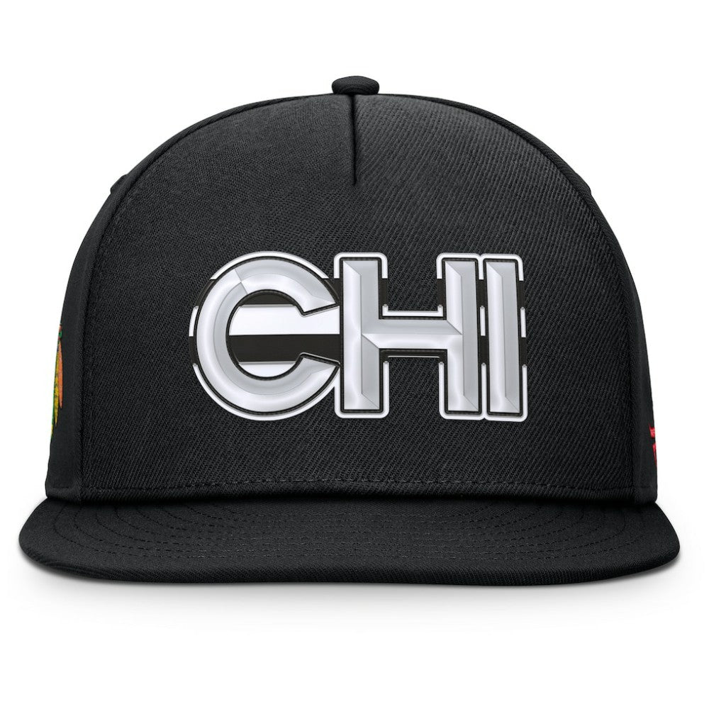 Chicago Blackhawks Fanatics Authentic Pro Rink Team Code Snapback Hat - Black | Fanatics online