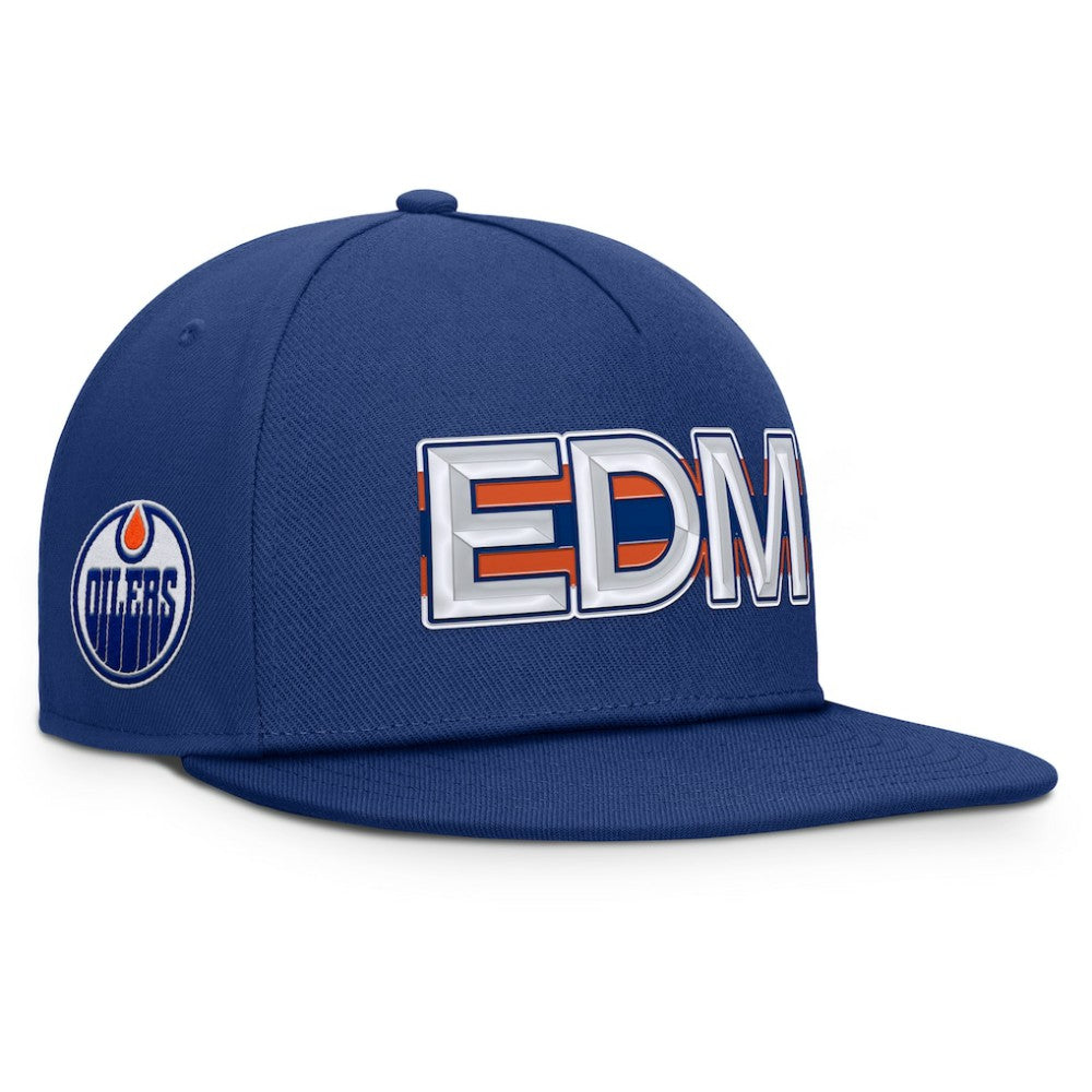 Edmonton Oilers Fanatics Authentic Pro Rink Team Code Snapback Hat - Royal | Fanatics Clearance