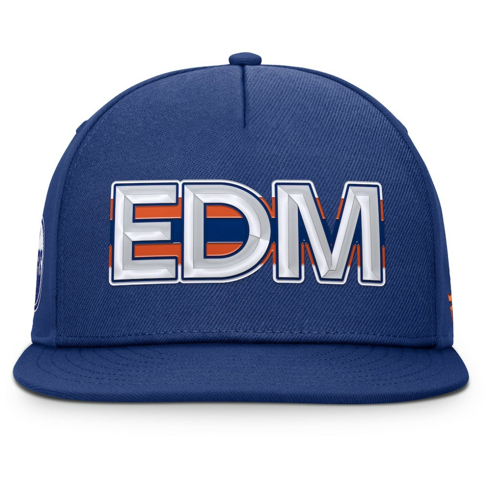 Edmonton Oilers Fanatics Authentic Pro Rink Team Code Snapback Hat - Royal | Fanatics Clearance