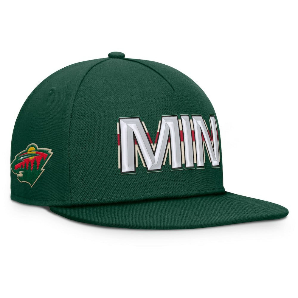Minnesota Wild Fanatics Authentic Pro Rink Team Code Snapback Hat - Green | Fanatics sale