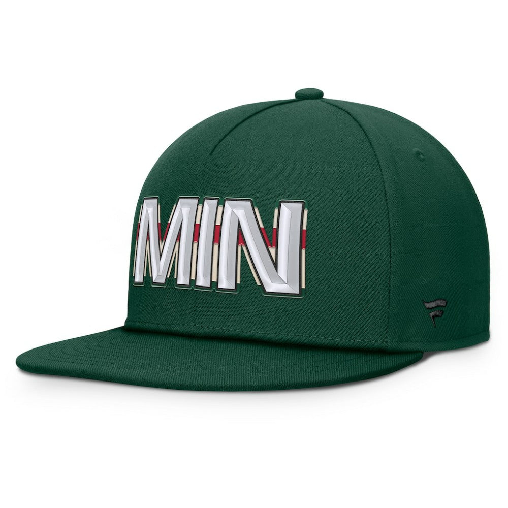 Minnesota Wild Fanatics Authentic Pro Rink Team Code Snapback Hat - Green | Fanatics sale