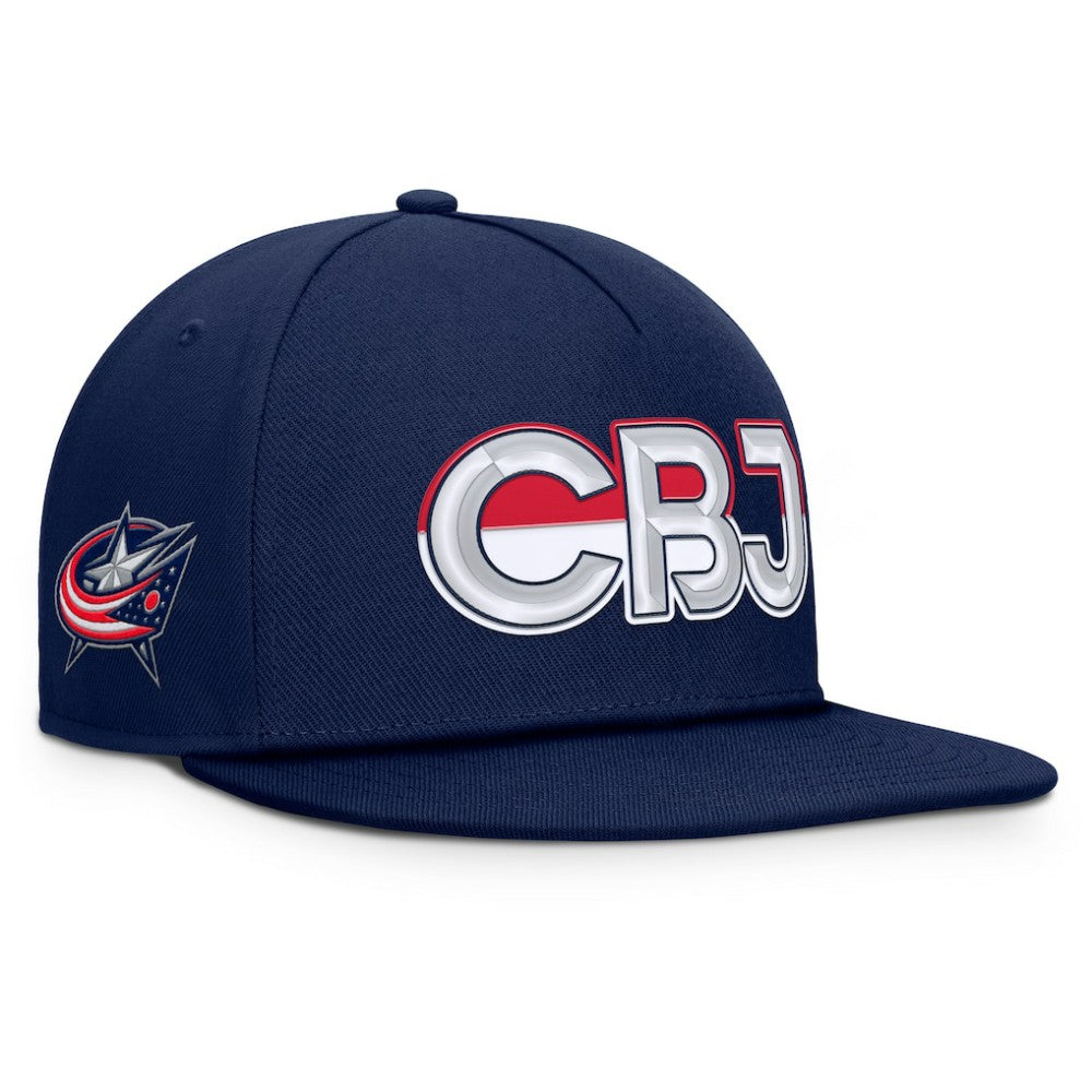 Columbus Blue Jackets Fanatics Authentic Pro Rink Team Code Snapback Hat - Navy | Fanatics online