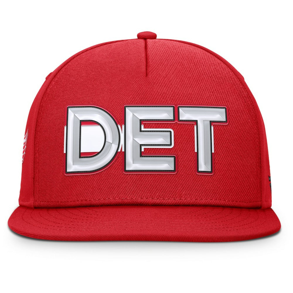 Detroit Red Wings Fanatics Authentic Pro Rink Team Code Snapback Hat - Red | Fanatics Clearance