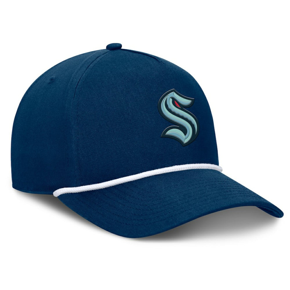 Seattle Kraken Fanatics Authentic Pro Rink Roper A-Frame Adjustable Hat - Deep Sea Blue | Fanatics Clearance