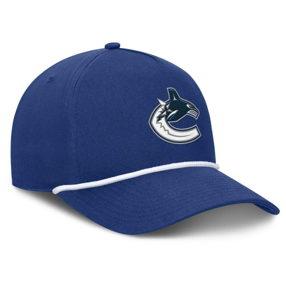 Vancouver Canucks Fanatics Authentic Pro Rink Roper A-Frame Adjustable Hat - Blue | Fanatics Clearance