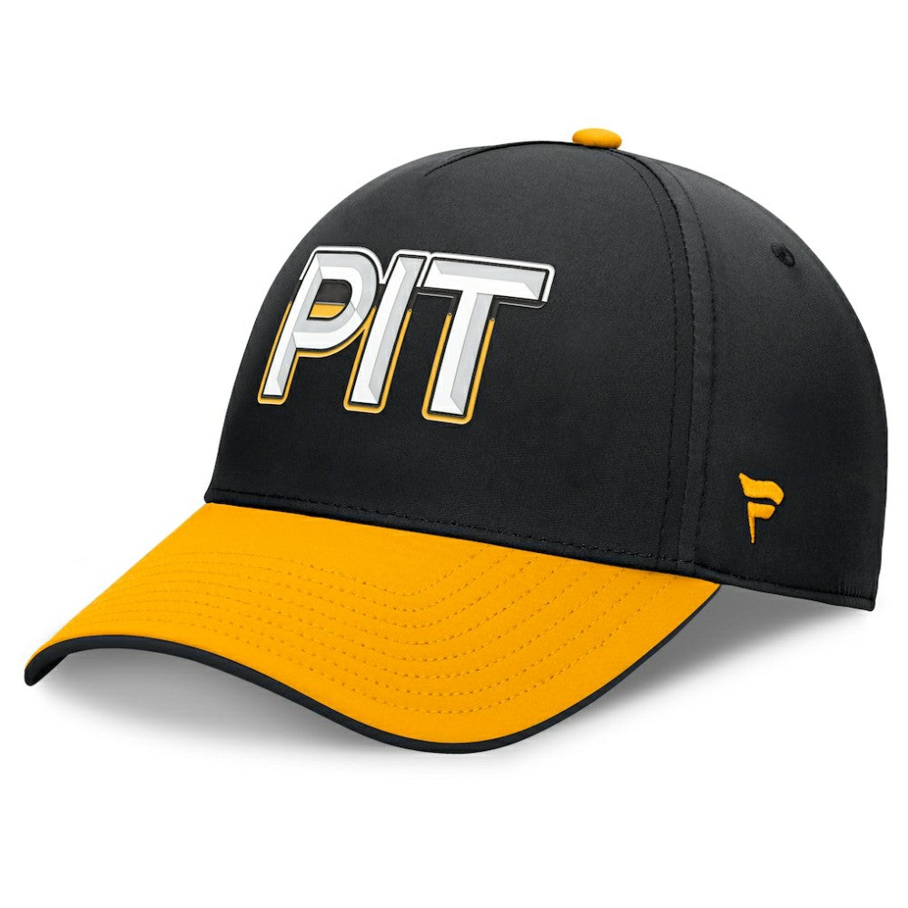 Pittsburgh Penguins Fanatics Authentic Pro Rink Team Code Flex Hat - Black/Gold | Fanatics on sale