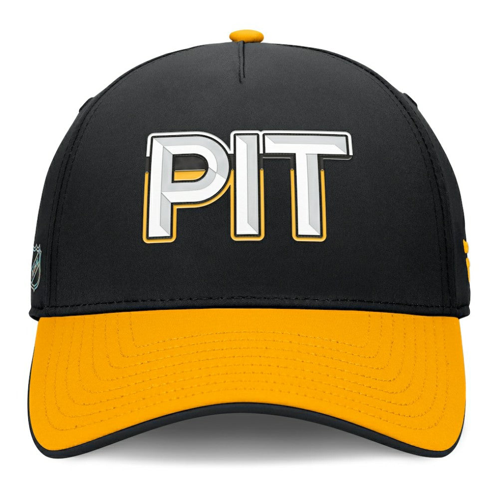 Pittsburgh Penguins Fanatics Authentic Pro Rink Team Code Flex Hat - Black/Gold | Fanatics on sale