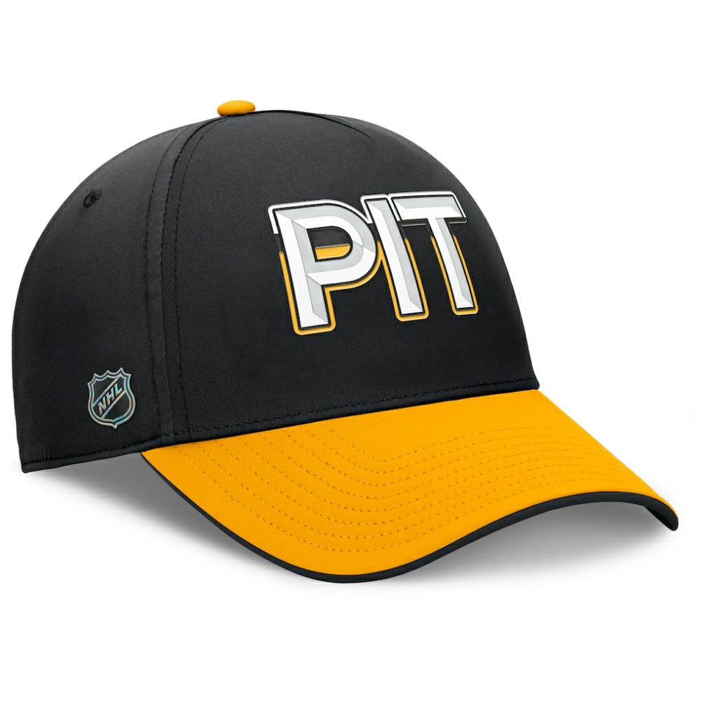 Pittsburgh Penguins Fanatics Authentic Pro Rink Team Code Flex Hat - Black/Gold | Fanatics on sale