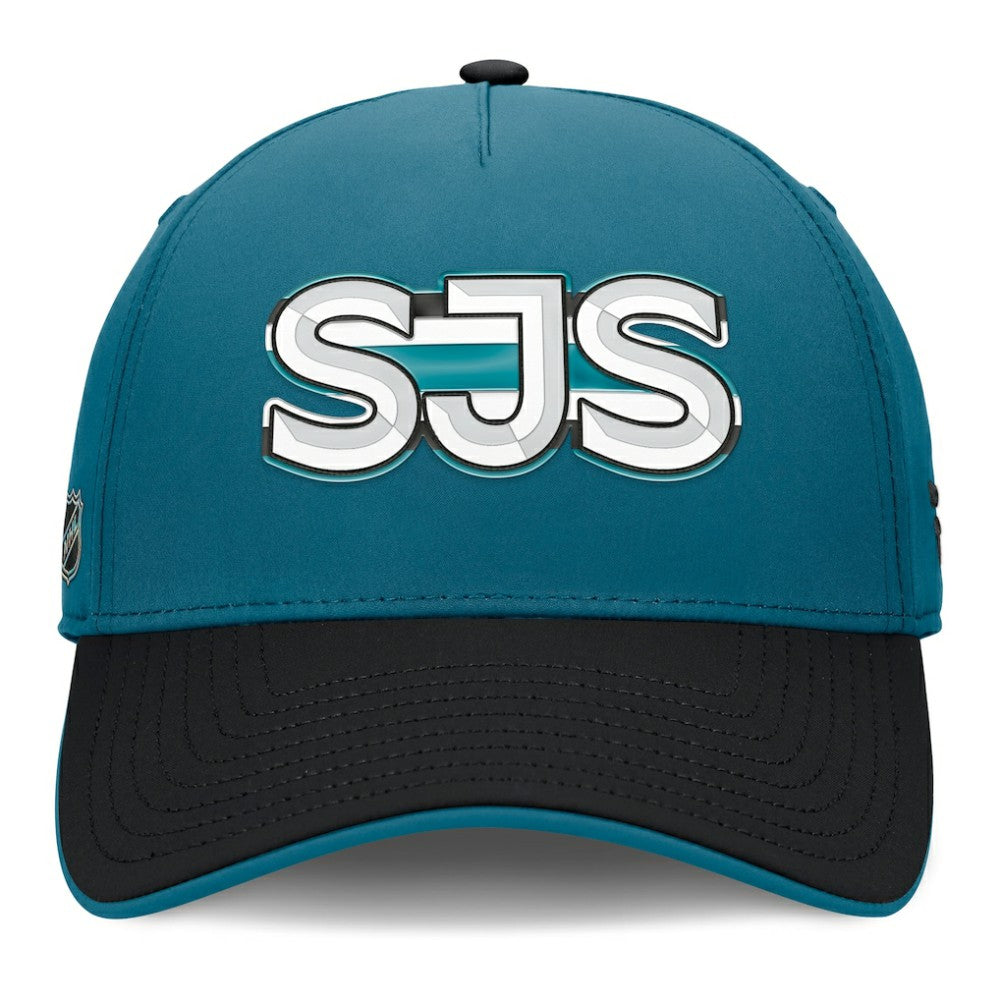 San Jose Sharks Fanatics Authentic Pro Rink Team Code Flex Hat - Teal/Black | Fanatics sale