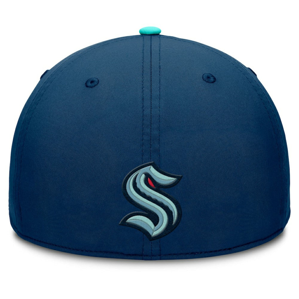Seattle Kraken Fanatics Authentic Pro Rink Team Code Flex Hat - Deep Sea Blue/Light Blue | Fanatics Lifestyle