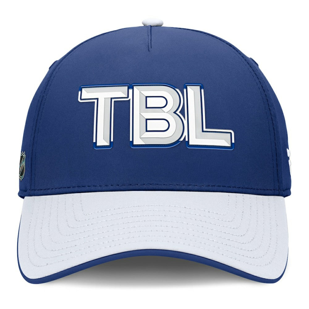 Tampa Bay Lightning Fanatics Authentic Pro Rink Team Code Flex Hat - Blue/White | Fanatics Clearance