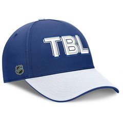 Tampa Bay Lightning Fanatics Authentic Pro Rink Team Code Flex Hat - Blue/White | Fanatics Clearance