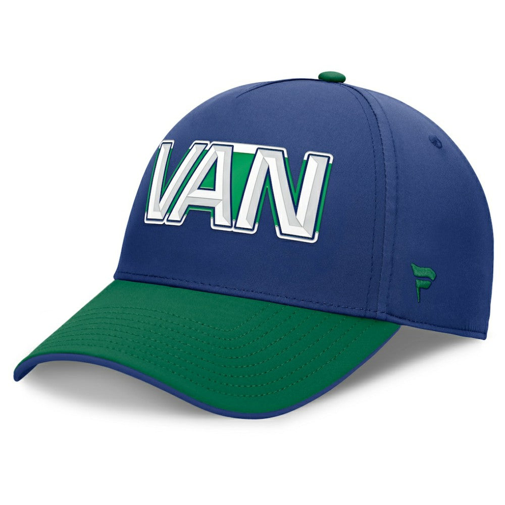 Vancouver Canucks Fanatics Authentic Pro Rink Team Code Flex Hat - Blue/Green | Fanatics Lifestyle