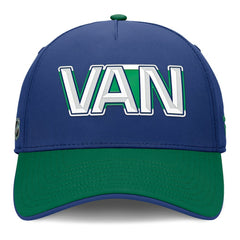 Vancouver Canucks Fanatics Authentic Pro Rink Team Code Flex Hat - Blue/Green | Fanatics Lifestyle
