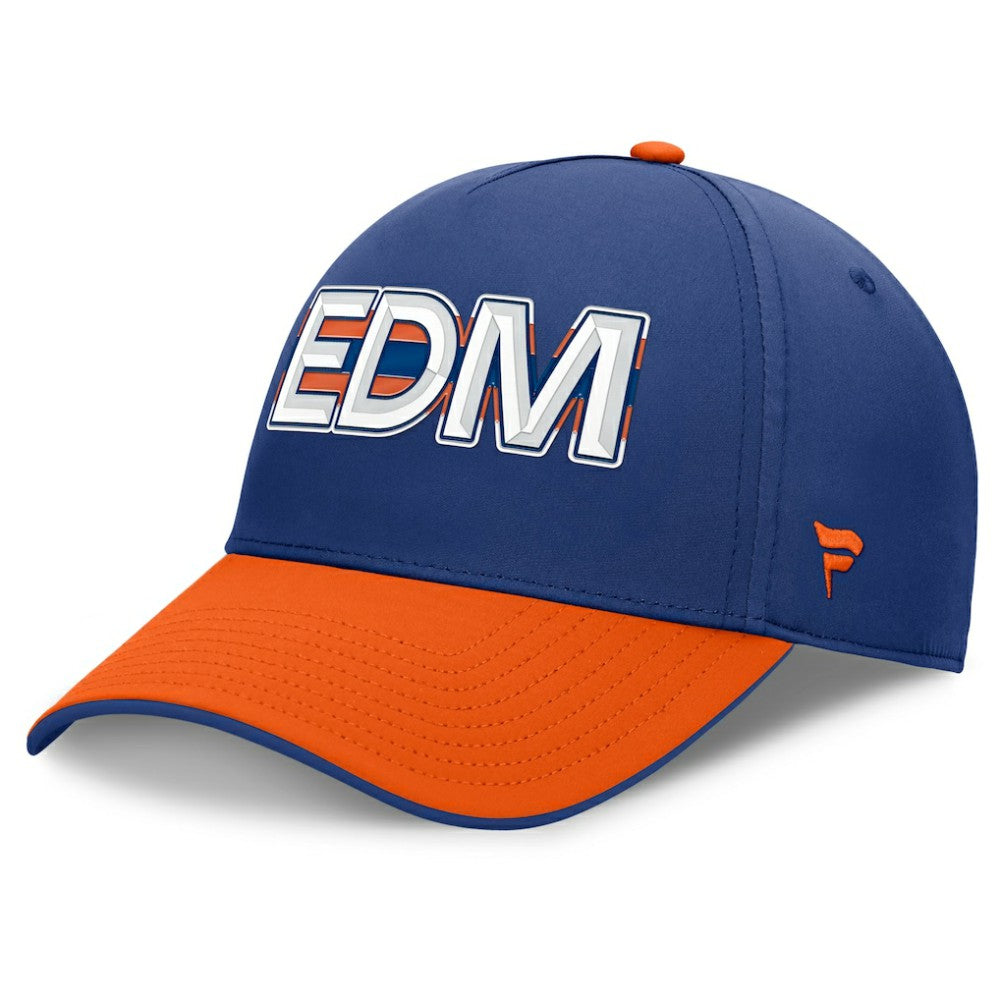 Edmonton Oilers Fanatics Authentic Pro Rink Team Code Flex Hat - Royal/Orange | Fanatics discount