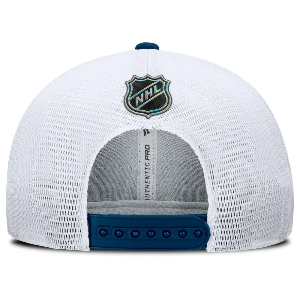 Seattle Kraken Fanatics Authentic Pro Rink Lockup Adjustable Trucker Hat - Deep Sea Blue/White | Fanatics sale